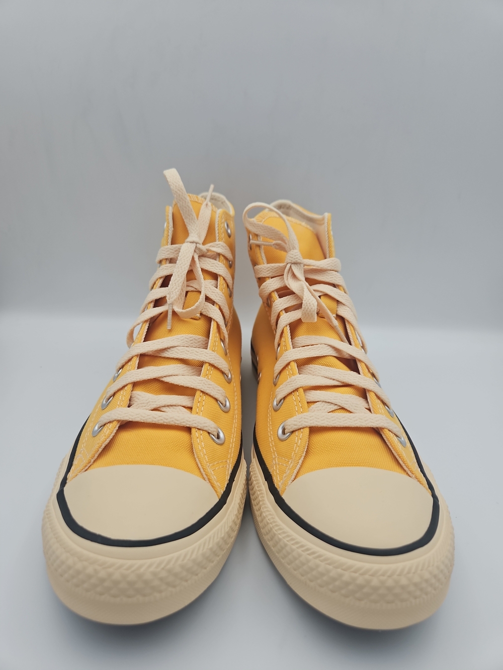 Converse High-Top Canvas Sneakers in Mustard Yellow - Picture 2 of 8